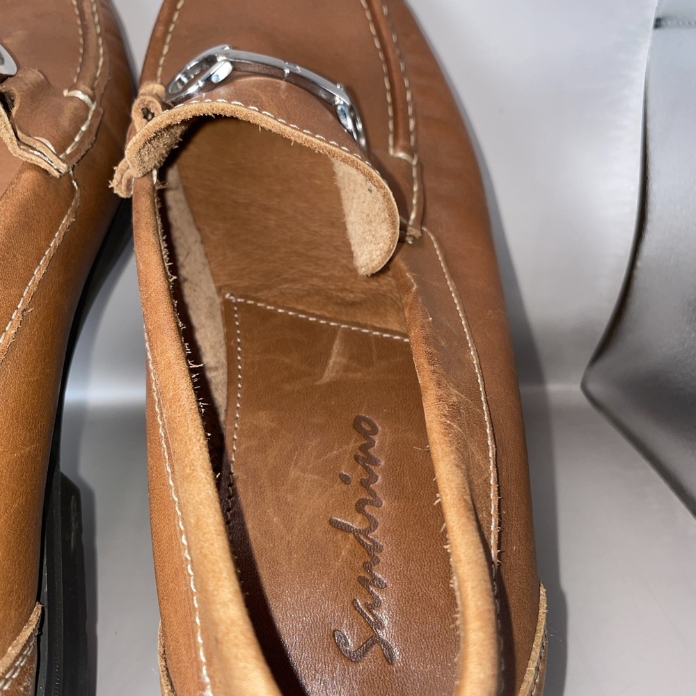 Men's Tan Leather Bit Loafers - Picture 7 of 8